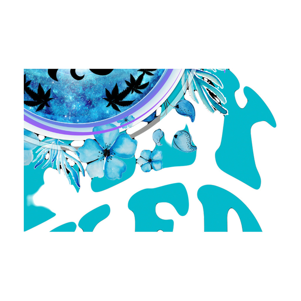 StonerDays Pretty Baked Highness Crop Top Hoodie for Women in Purple Cotton