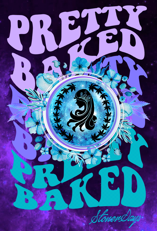 StonerDays Pretty Baked Highness 8" Dab Mat with Psychedelic Design