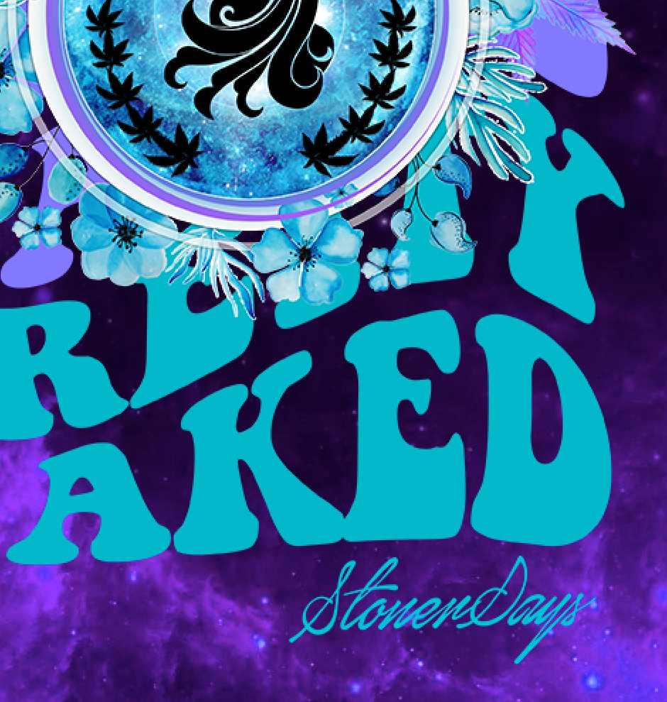 StonerDays Pretty Baked Highness Dab Mat with vibrant purple and turquoise design, 8" diameter