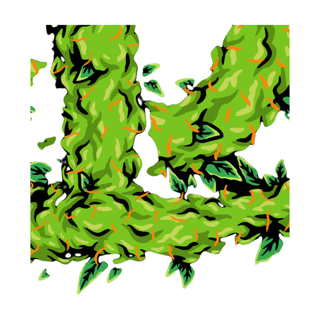 StonerDays Leafy Logo Crop Top Hoodie in green with a bold design, cozy for casual wear