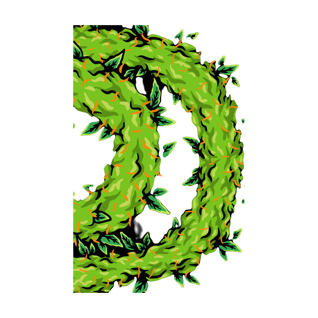 StonerDays Leafy Logo on Green Crop Top Hoodie, Comfortable Cotton, Women's Size M