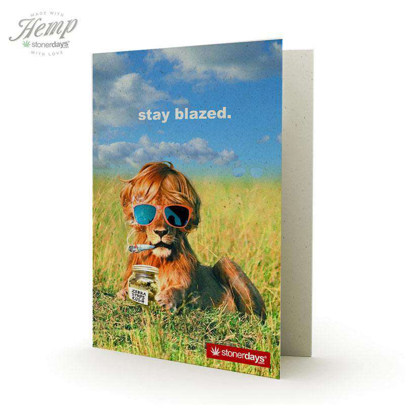 STAY BLAZED LION HEMP CARDS