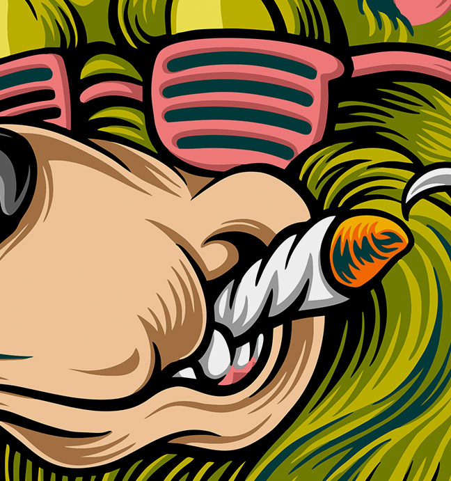 StonerDays Stay Stoned Save Lives Dab Mat with vibrant green artwork, 8" size, top view