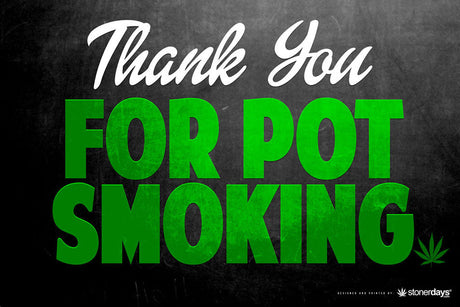 StonerDays 'Thank You For Pot Smoking' Dab Mat with rubber base and polyester surface