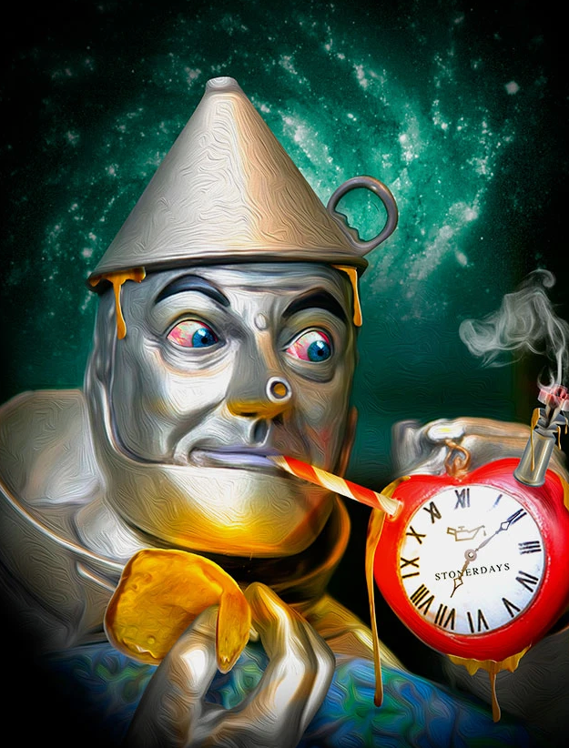 StonerDays Tin Man Dab Mat with vibrant art, 8" size, front view, perfect for bong stability