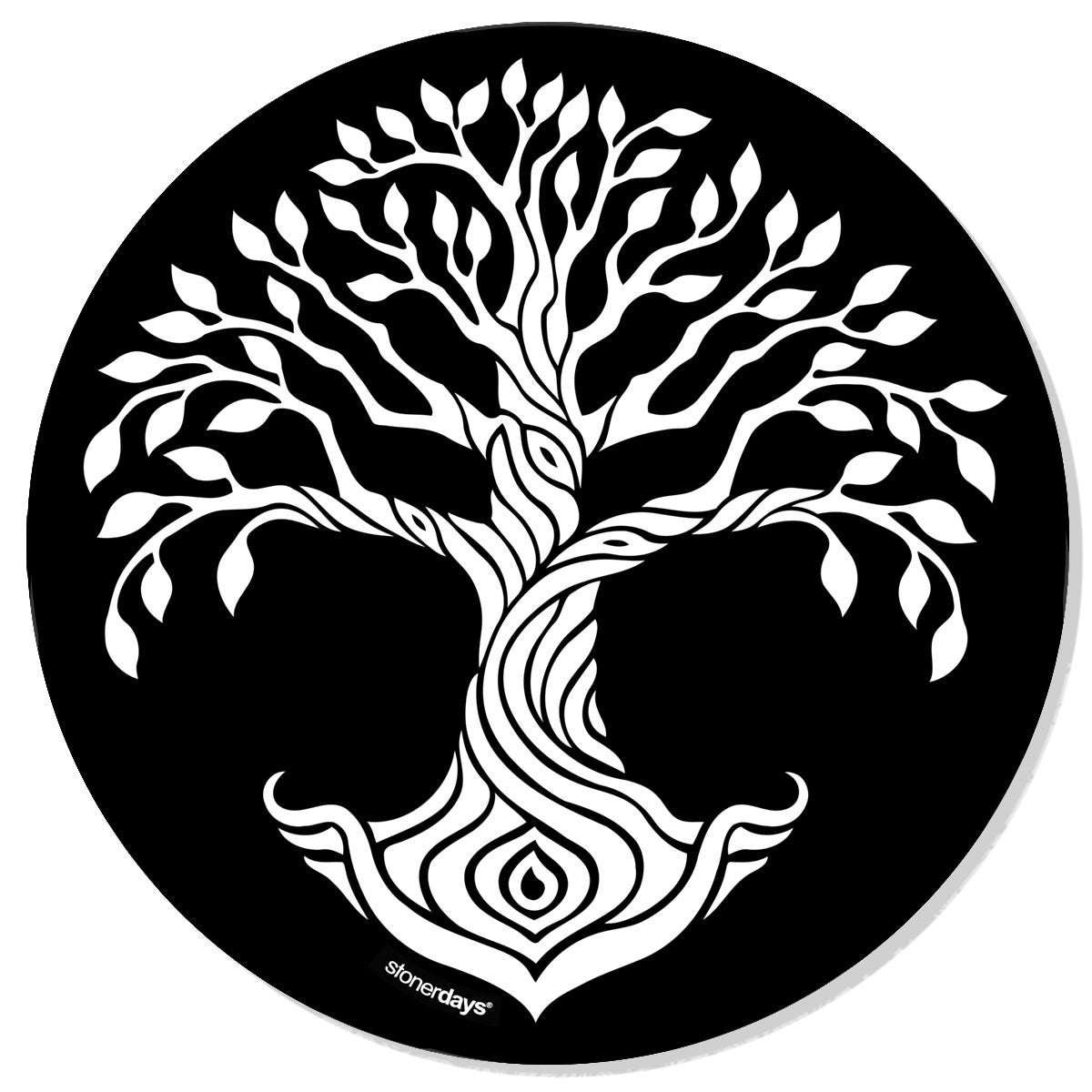 StonerDays Tree of Life Creativity Mat, 12" x 8" Silicone Dab Mat, Top View