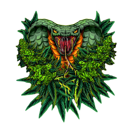 StonerDays Venom OG Crop Top Hoodie for Women in Green with Bold Graphic