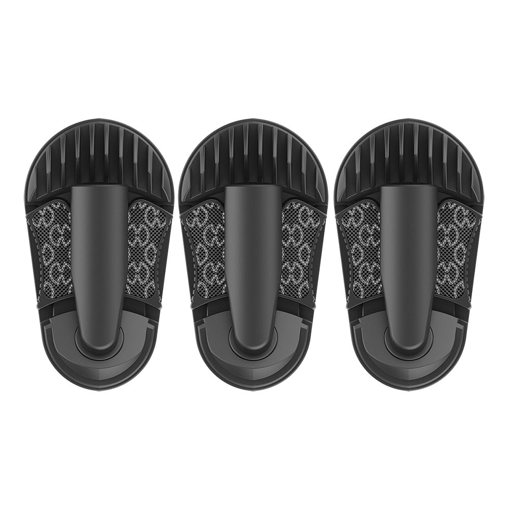 Storz & Bickel Crafty Cooling Units, 3pc Set, front view on white background, durable steel design