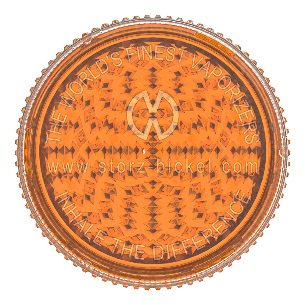 Storz & Bickel 2pc Acrylic Herb Mill, Top View with Textured Grinding Surface