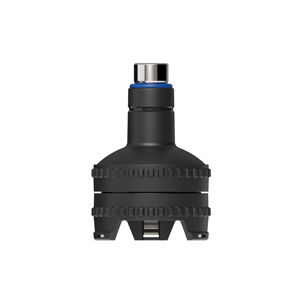 Storz & Bickel Volcano Classic front view of the black dosing capsule filling chamber