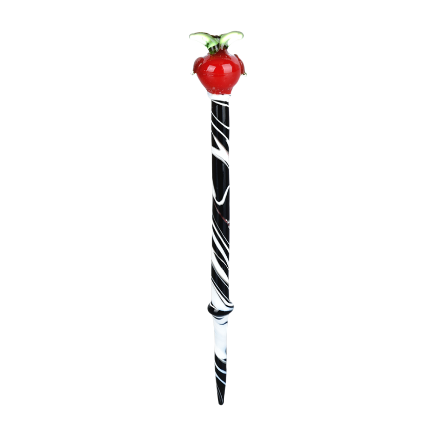 Striped Fruit Glass Dab Tool | 5.5" | Assorted Designs | 10ct Bundle