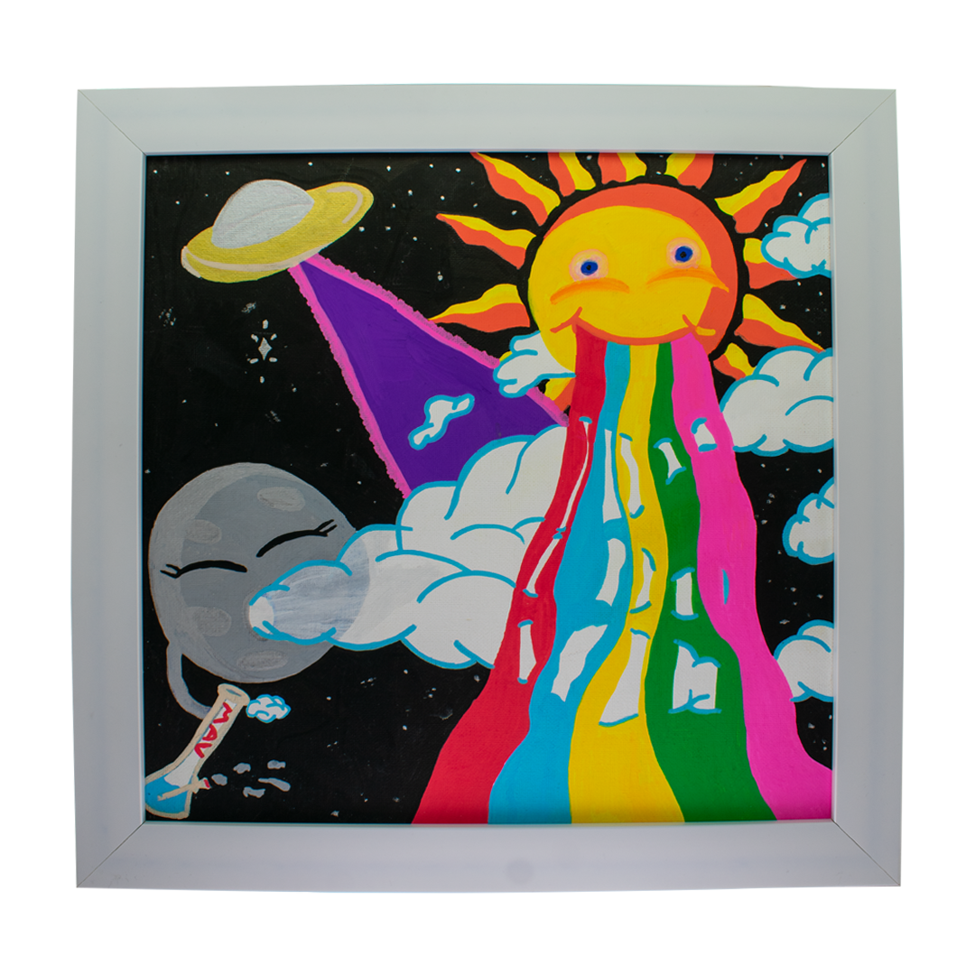 MAV PRO 'SUN VOMIT' by Alyssa - Colorful 12x12 Art Print Front View