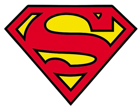 5" Superman Yellow & Red Shield Vinyl Sticker, vibrant colors, perfect for novelty gift