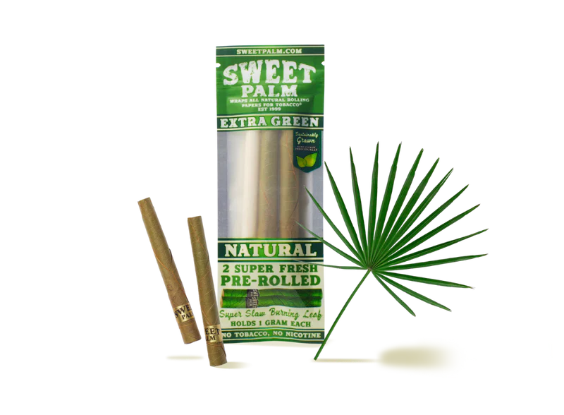 Sweet Palm Pre-Rolled Cones 20 Pack, Extra Green, Organic, Flavorful, Compact for Dry Herbs
