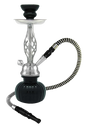Swirl 1-Hose Premium Hookah, 12" height, with sleek design and durable build, side view on white background