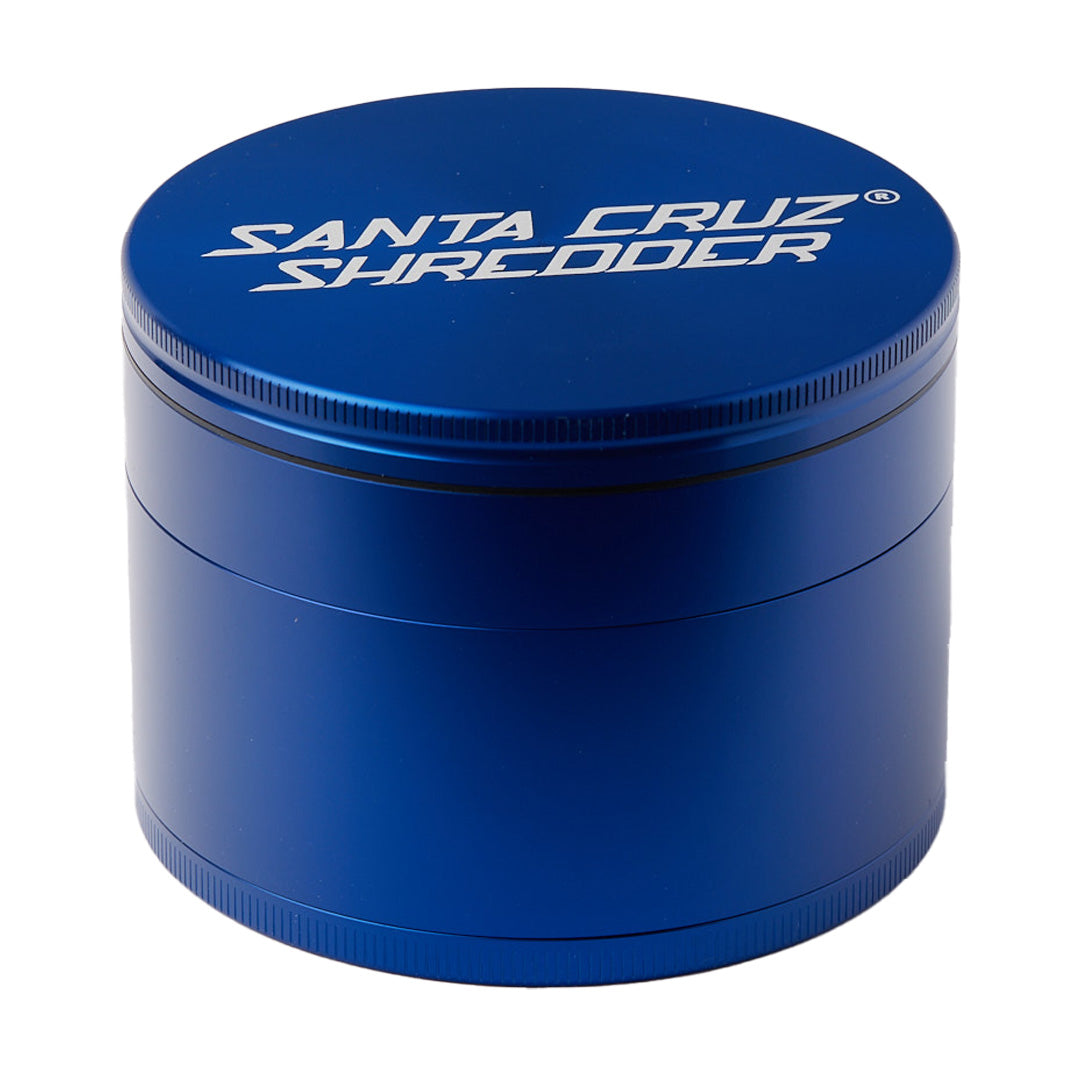 Santa Cruz Shredder Large 4-Piece Grinder in Blue - Portable Aluminum Herb Grinder