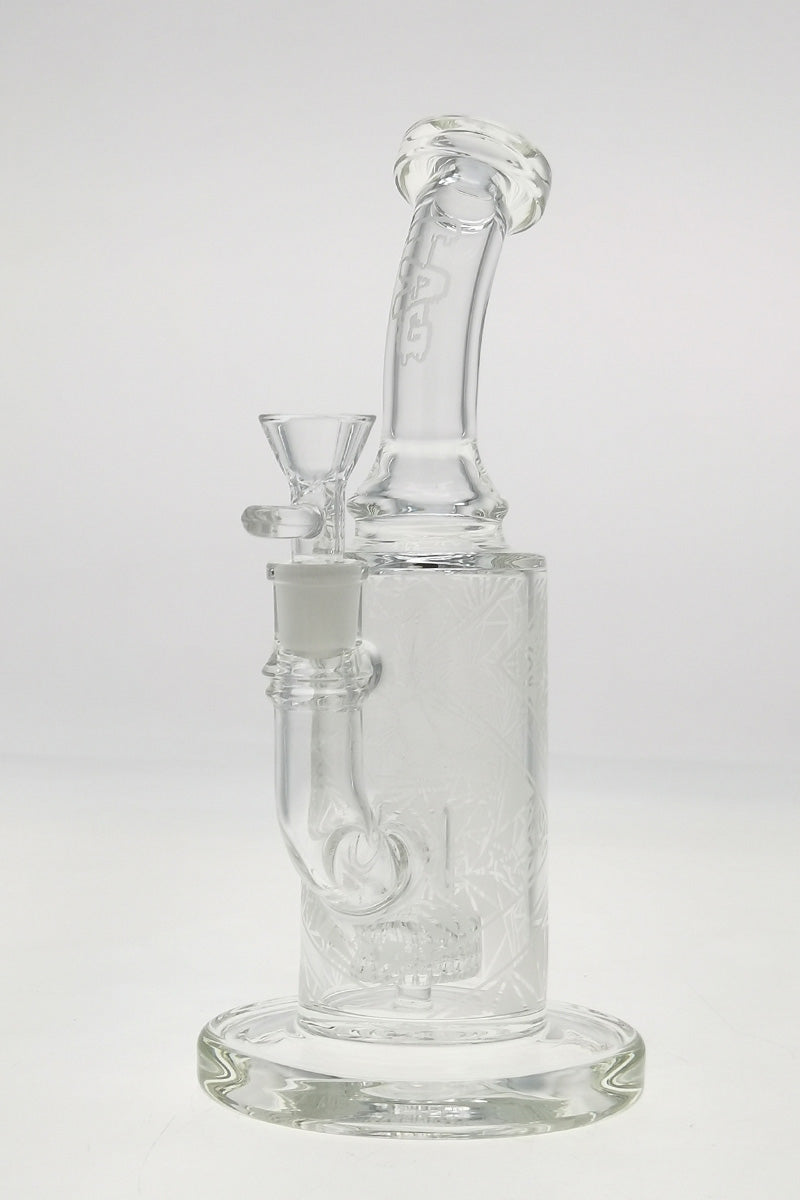 Thick Ass Glass 10" Clear Bent Neck Bong with Matrix Diffuser and Ergonomic Design