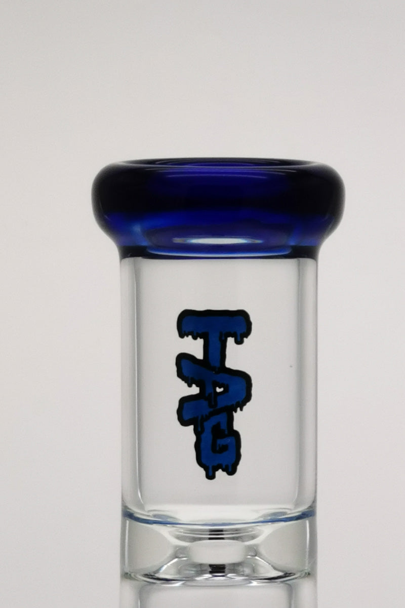 TAG 10" Single Honeycomb Bong with Blue Accents and Spinning Splash Guard, Front View