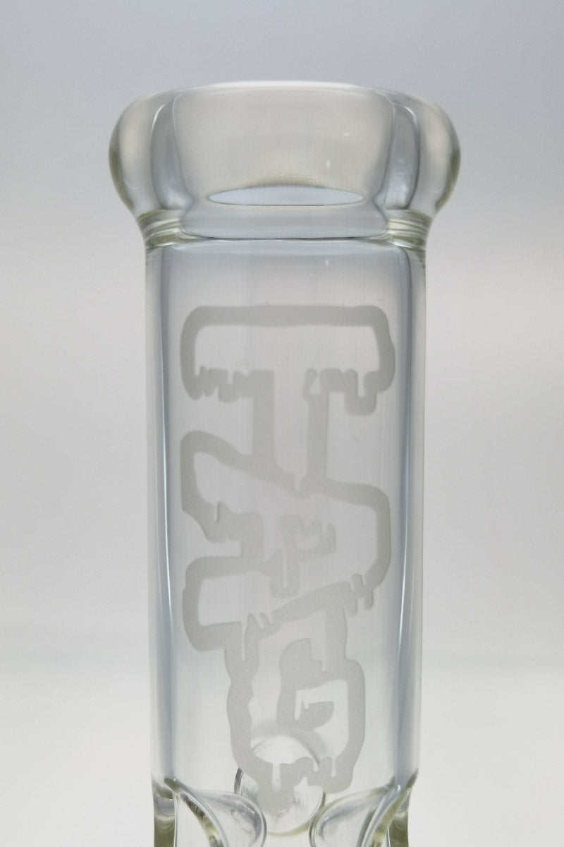 TAG 10" Straight Tube Clear Glass Bong with 44mm Diameter and 18/14MM Downstem