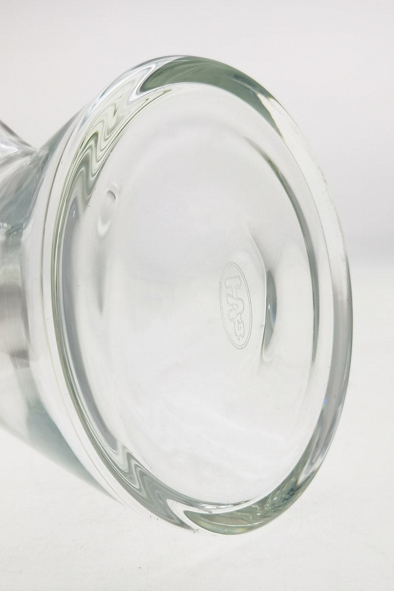 Close-up of TAG 12" Beaker Base with 9MM Thick Glass and 18/14MM Downstem