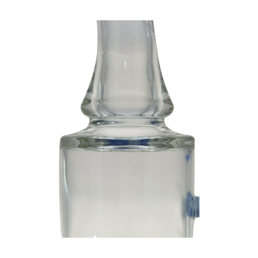 Thick Ass Glass 12" Bent Neck Matrix Bong with Super Slit Diffuser, Clear Variant, Close-up Side View