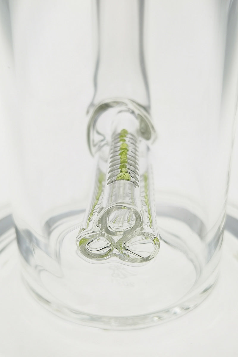 Thick Ass Glass 12" Inline Triple Diffuser Bong, Clear, 18MM Female Joint, Close-up