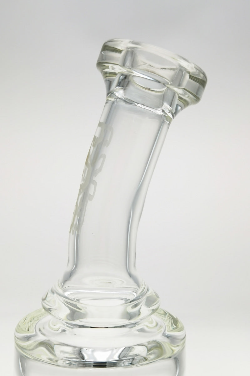 TAG 12" Bent Neck Bong with Triple Inline Diffuser, Clear Glass, 18MM Female Joint