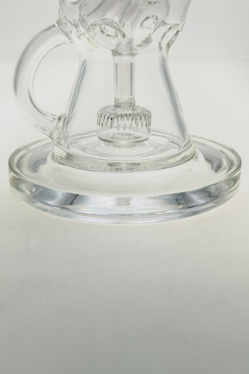 TAG 12" Faberge Egg Klein Incycler with clear glass, 90 degree 14MM female joint - bottom view