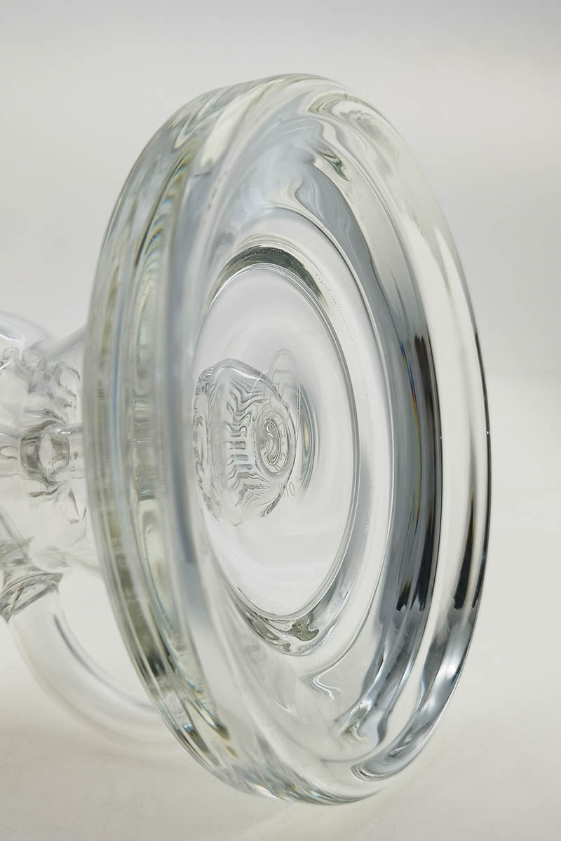 Close-up of TAG 12" Faberge Egg Klein Incycler base with Thick Ass Glass logo