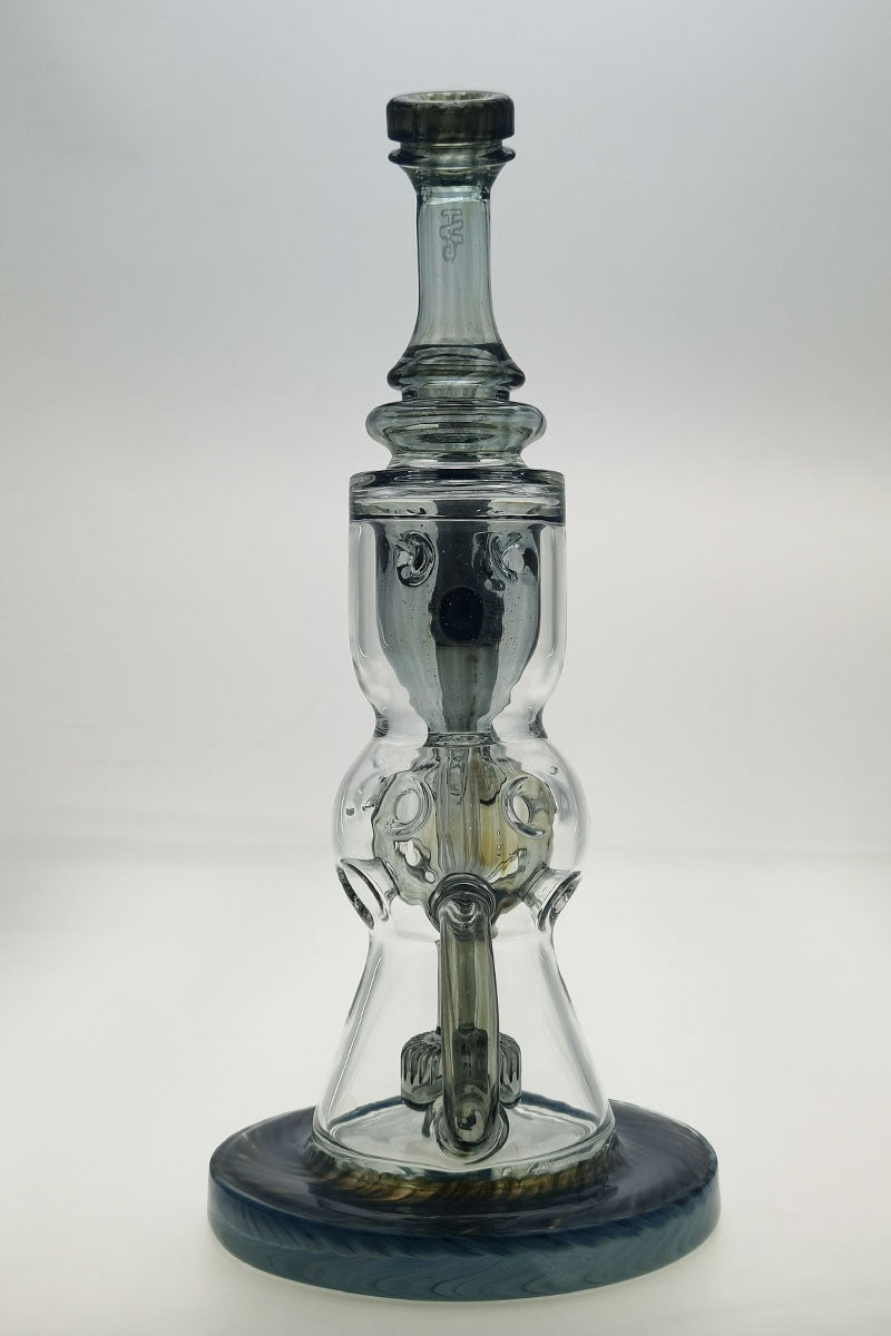 Thick Ass Glass 12" Faberge Egg Klein Incycler with slyme accents, front view