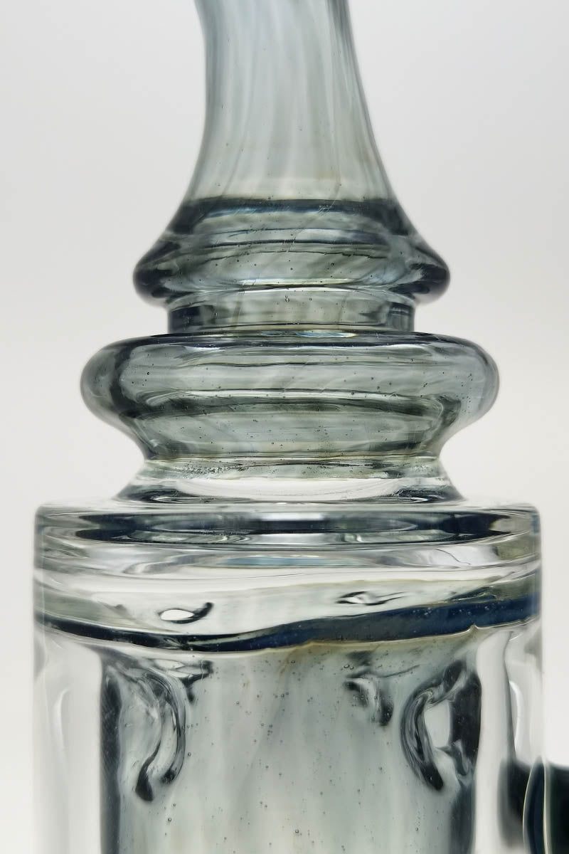 Close-up of TAG 12" Faberge Egg Klein Incycler with clear and slyme color accents