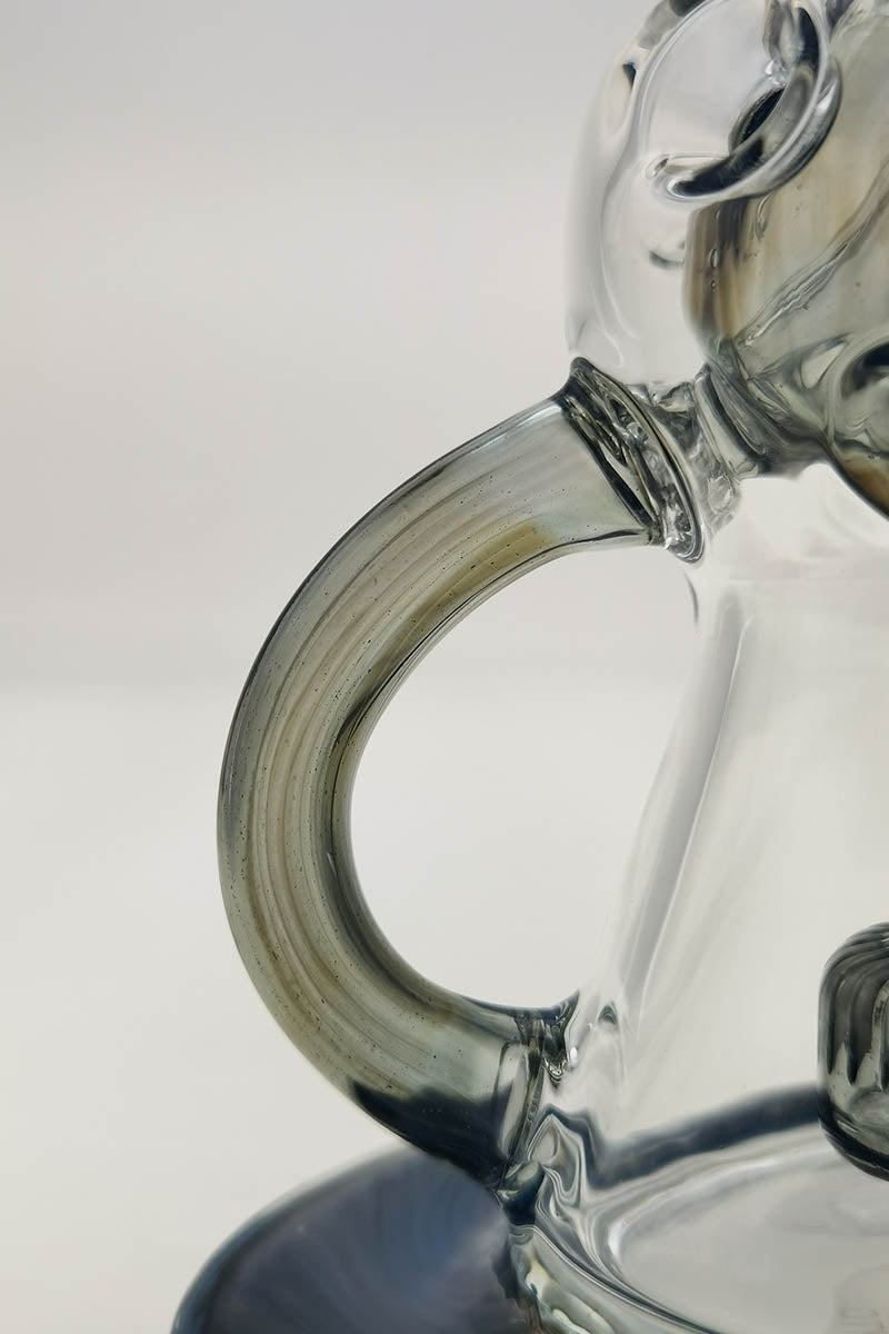 Close-up of TAG 12" Faberge Egg Klein Incycler with Slyme accents, 14MM Female joint