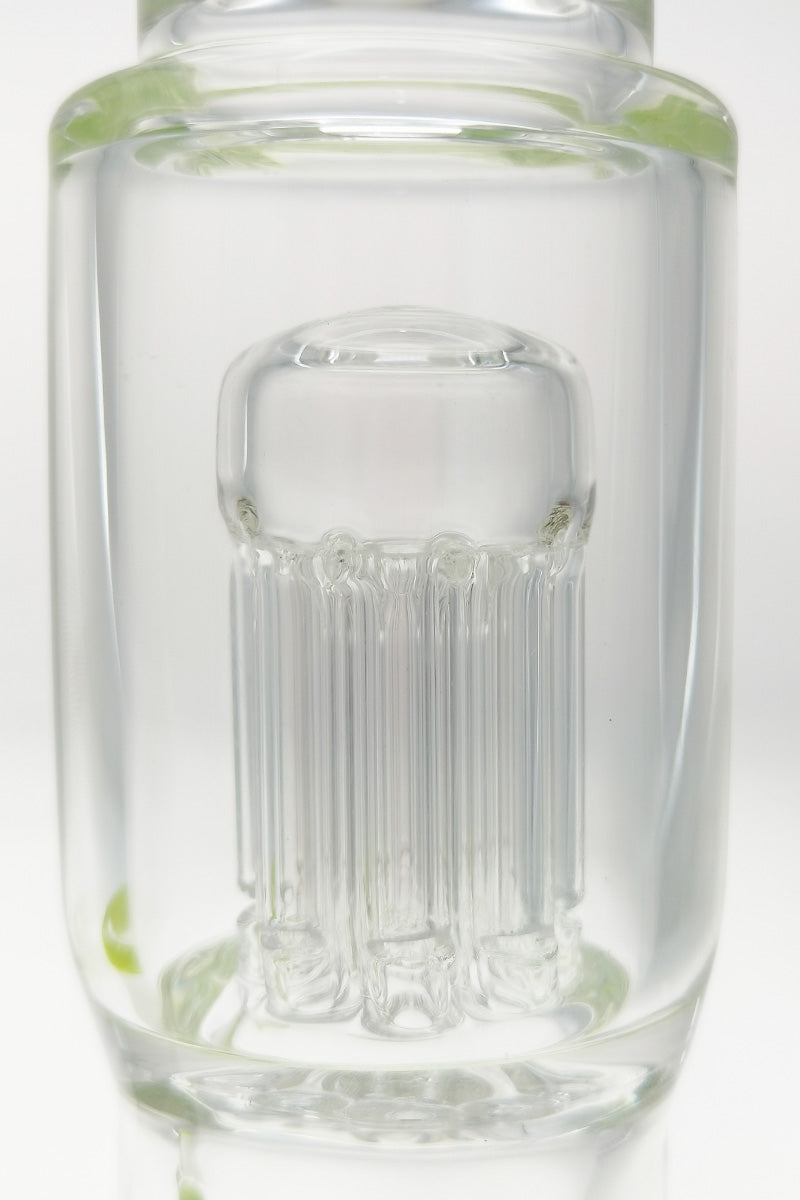 TAG 12" Clear Glass Bong with Honeycomb to Tree Percolator Close-Up