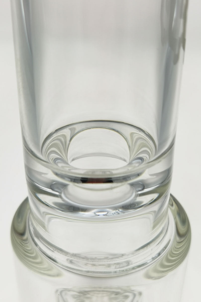 Close-up TAG 12" Honeycomb to Tree Percolator Bong Base, Clear Glass, 90 Degree Joint