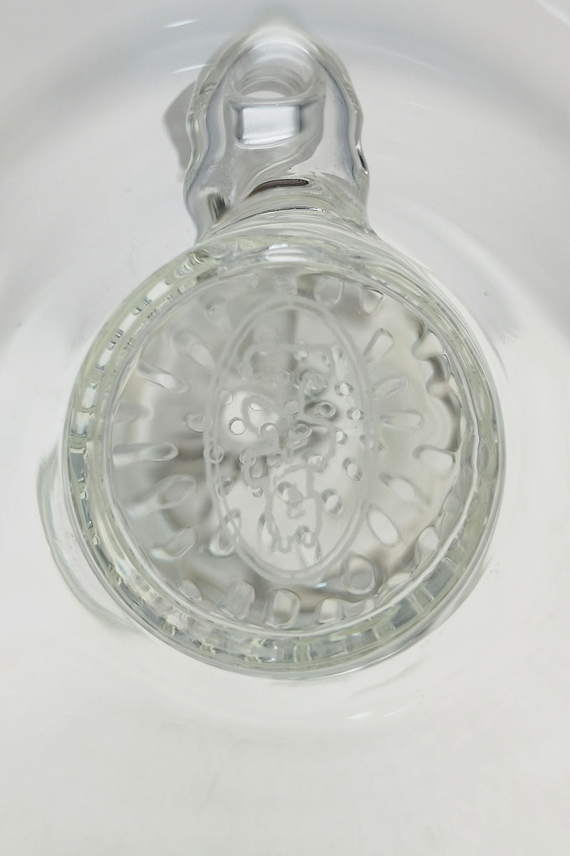 TAG 12" Clear Honeycomb Percolator Bong Top View showing intricate design