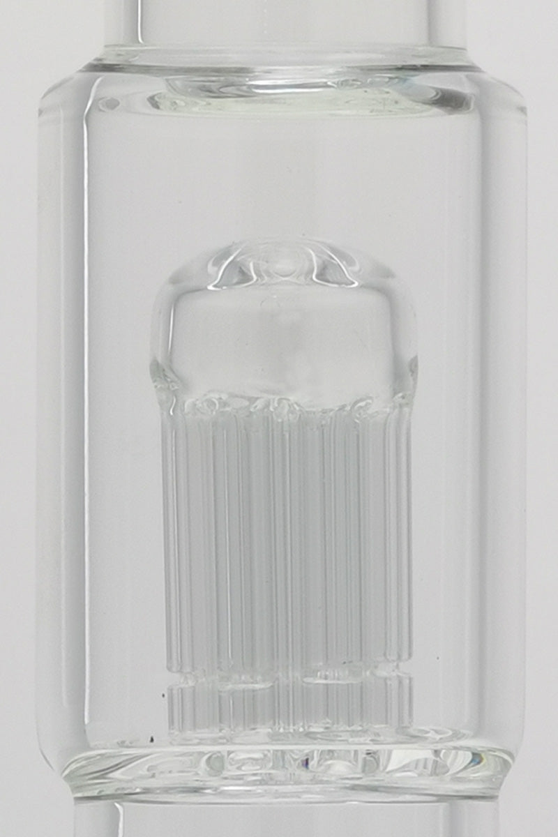 Close-up of TAG 12" Clear Glass Bong with Single Honeycomb and Fixed 8 Arm Tree Percolator