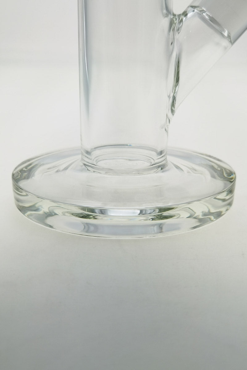 TAG 12" Clear Straight Tube Bong Base Close-Up, 50x5MM Glass, 18/14MM Downstem