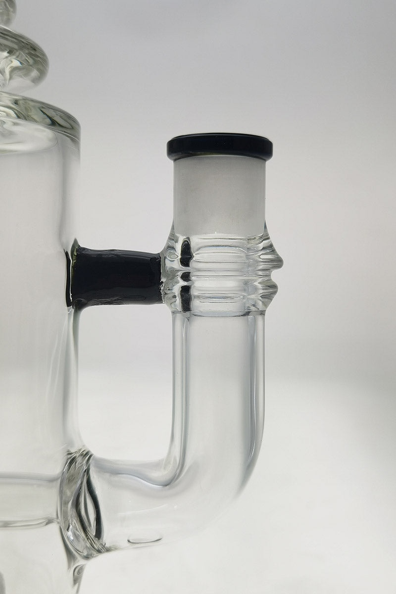 TAG 12" Bong with Super Slit Matrix Diffuser Close-up Side View on White Background