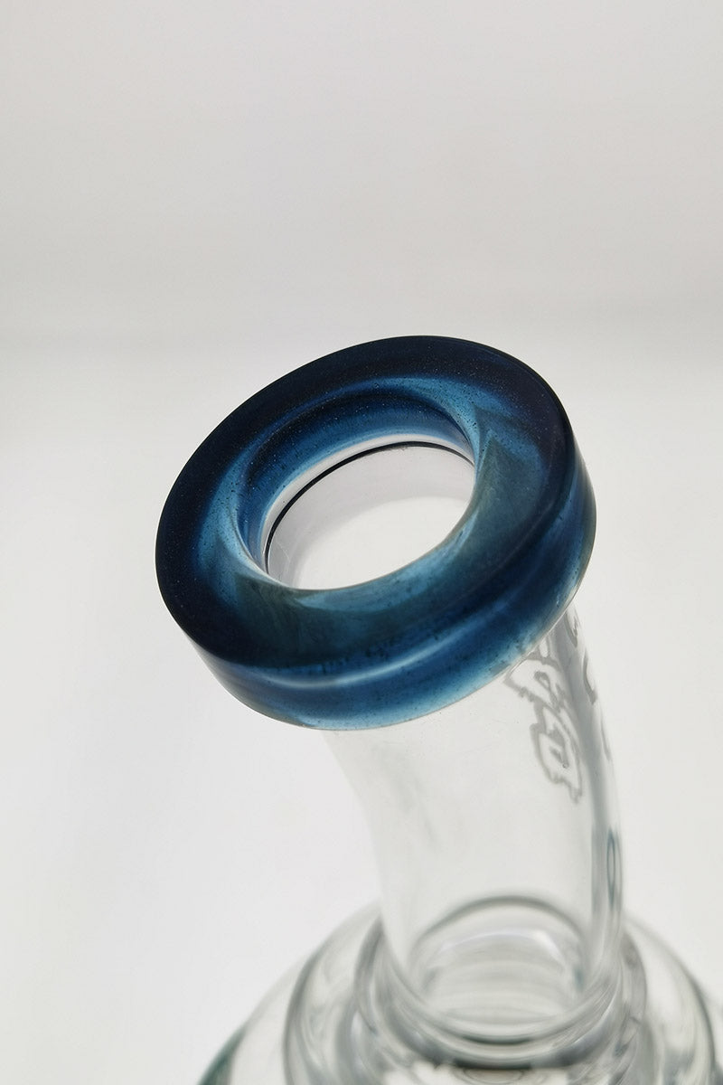 TAG 12" Super Slit Matrix Diffuser Bong, Blue Rim, 18MM Female Close-up