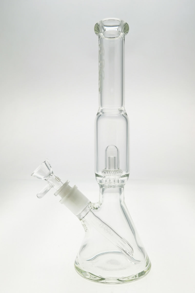 Thick Ass Glass 12" Beaker Bong with Showerhead Percolator, Clear, Front View