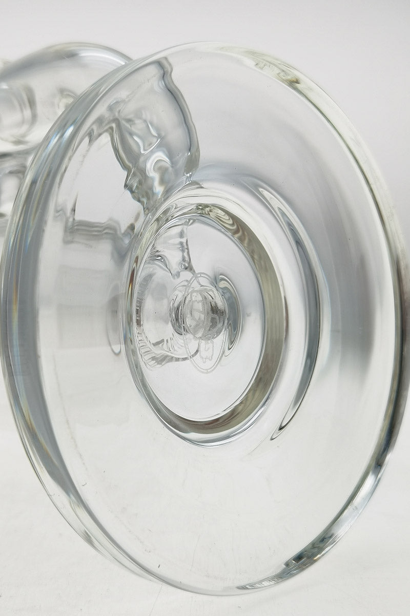 TAG bent neck bong with super slit puck diffuser, 65x5MM, 18MM female joint, clear view