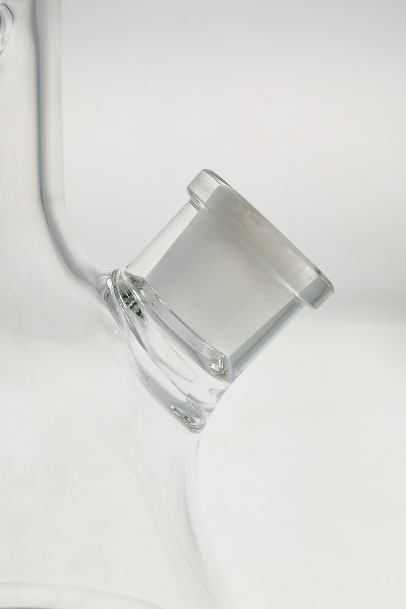 TAG 14" Clear Beaker Bong 50x5MM with 18/14MM Downstem Close-up Side View