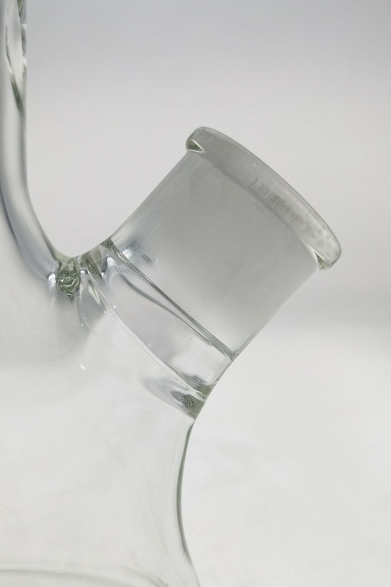 Close-up of TAG 14" Beaker Bong with 50x9MM clear glass and 28/18MM downstem