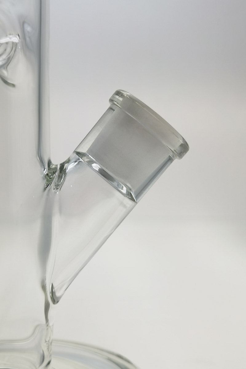 Close-up of TAG 14" Straight Tube Bong 50x5MM with Clear 18/14MM Downstem