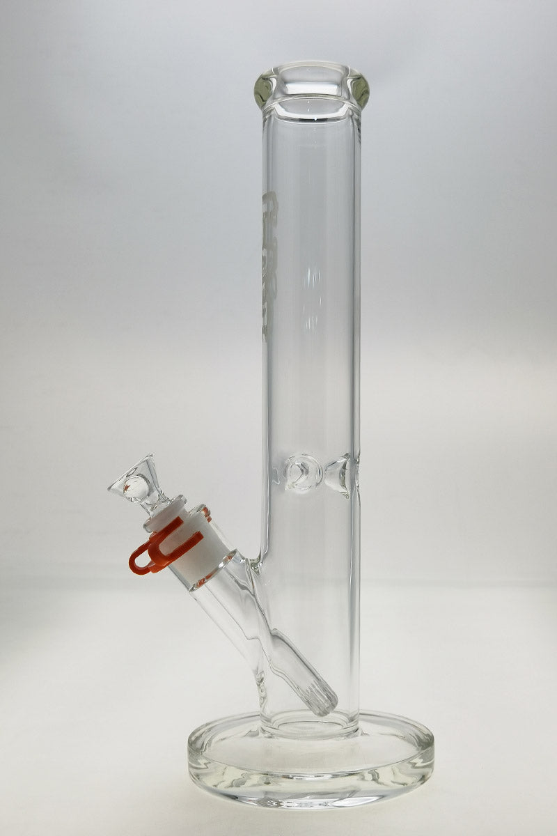 TAG 14" Straight Tube Bong by Thick Ass Glass with Clear 18/14MM Downstem