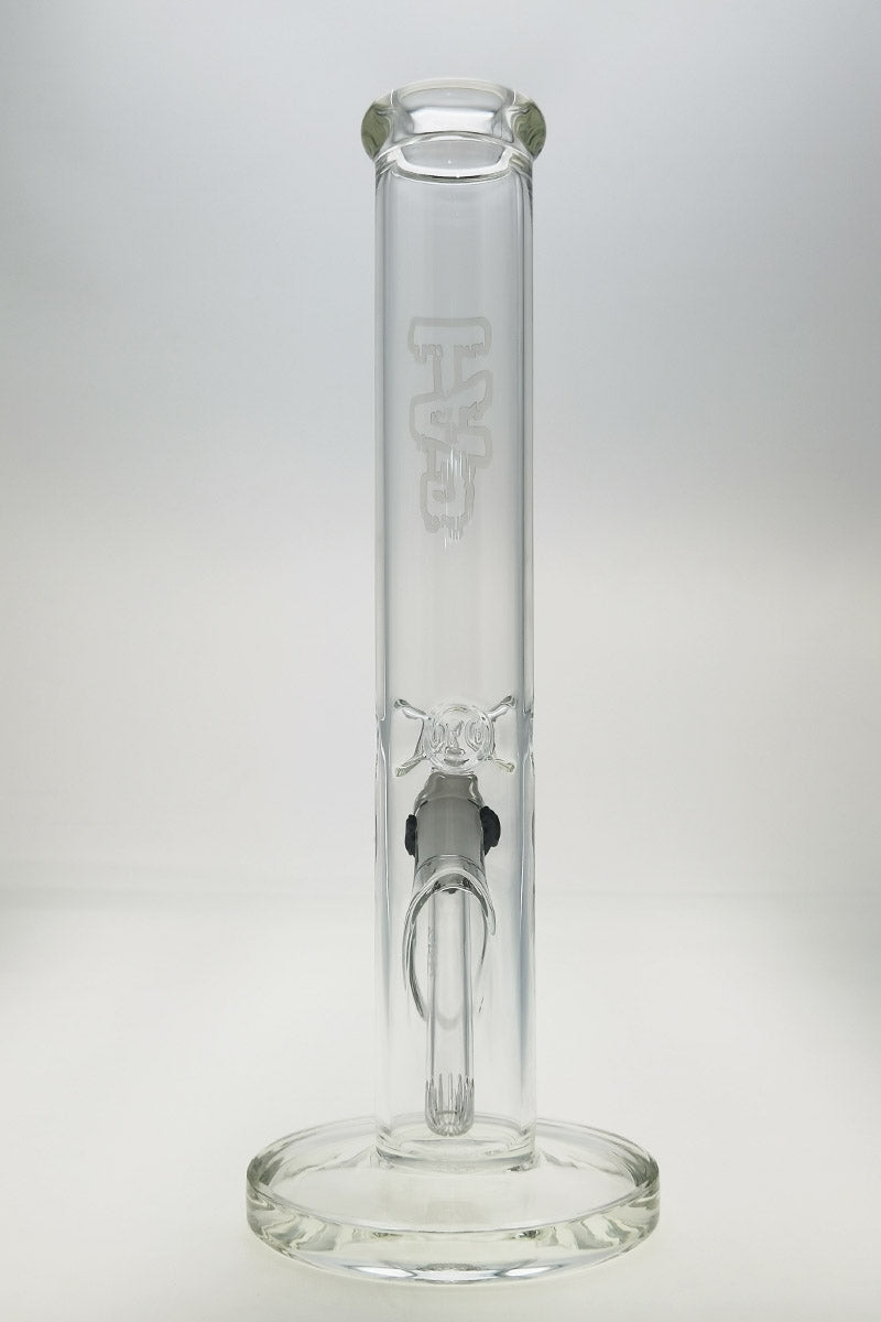 TAG 14" Straight Tube Bong, 50x5MM, Clear Glass, 45 Degree 18/14MM Downstem