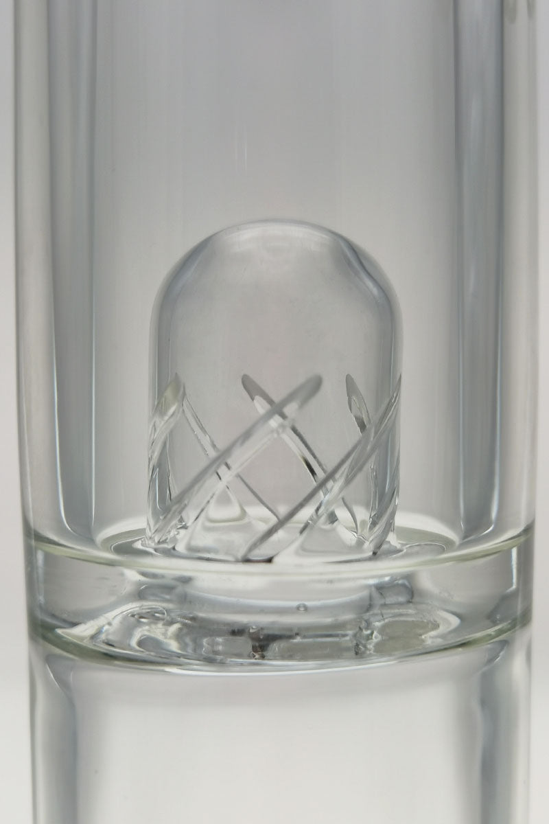 Close-up of TAG 14" Beaker Bong with 8 Arm Tree Percolator, 50x7mm Thick Glass