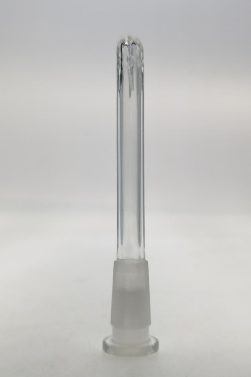 TAG Quartz Closed End Showerhead Downstem for Bongs - 14mm to 10mm Joint - Front View