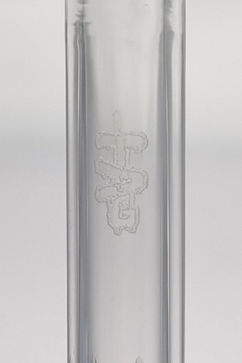 Thick Ass Glass Quartz Downstem with Showerhead Percolator, 14mm to 10mm, Close-Up