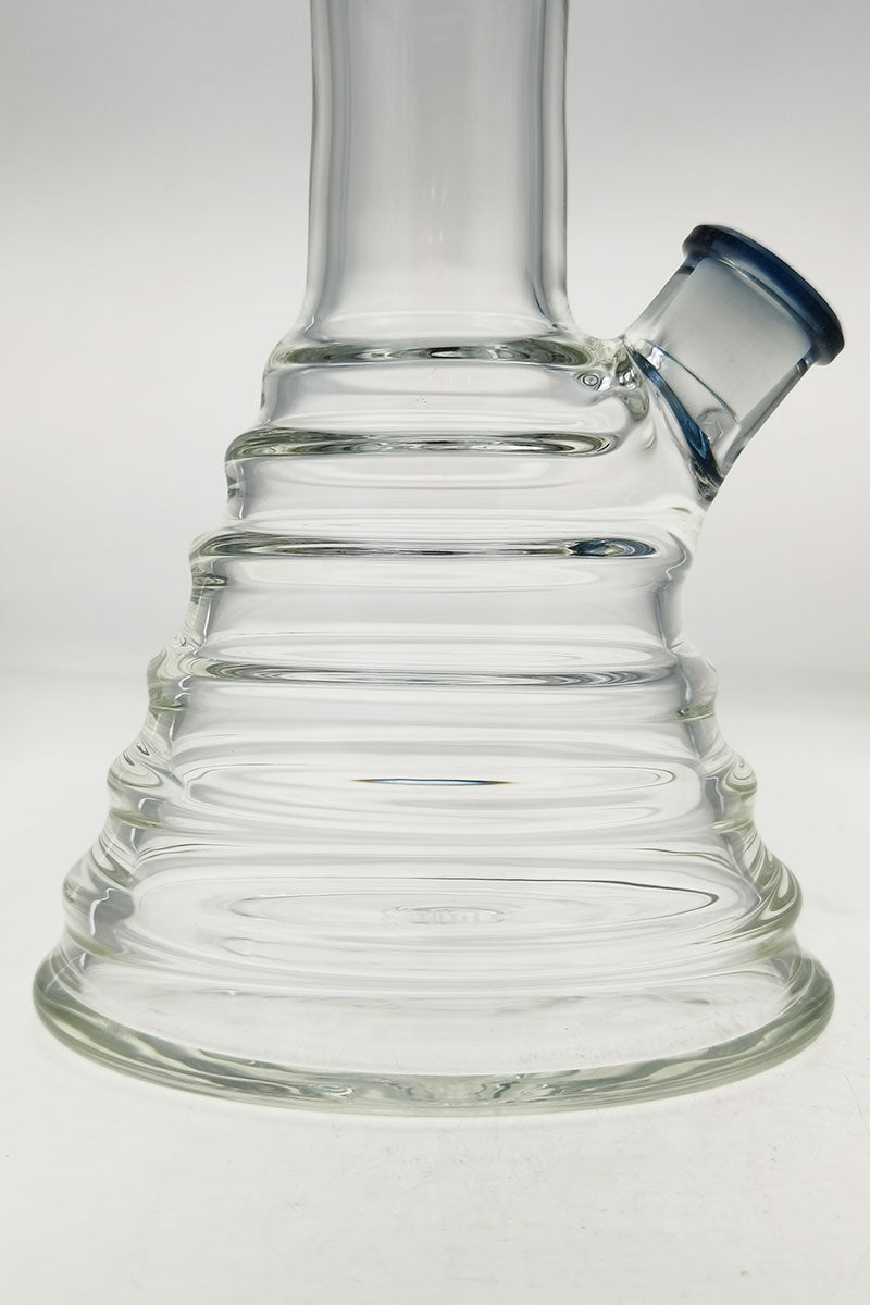 TAG 16" Beaker Bong with 50x7MM Bamboo Design and 18/14MM Downstem, Close-up Side View